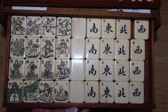 An inlaid mah jong set